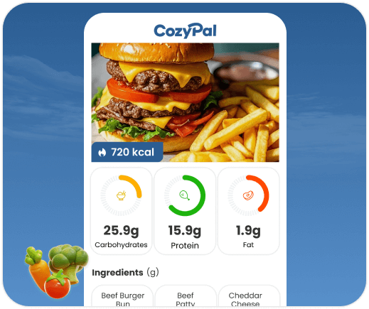CozyPal App Interface - AI Health Coach